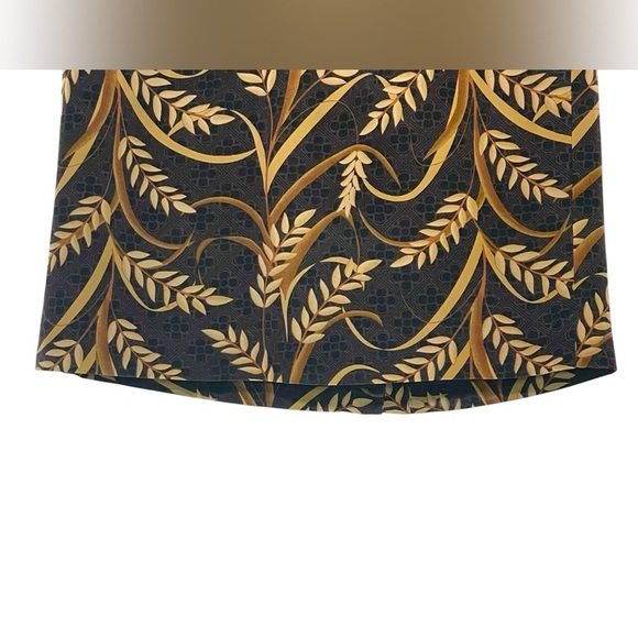 Norton McNaughton Silk Skirt 12P Brown Leaves 100% Silk Career Churc - Picture 2 of 8